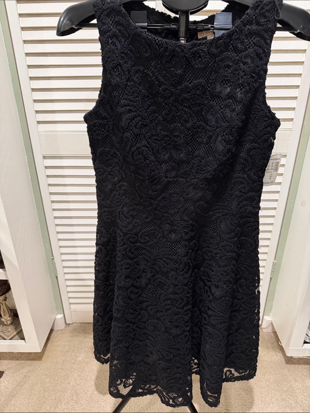 Dressbarn Black Lace A-Line Dress - Women